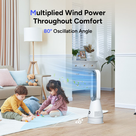 020L Smart Cool Air Circulation Tower Fan Bladeless Cooling Fan