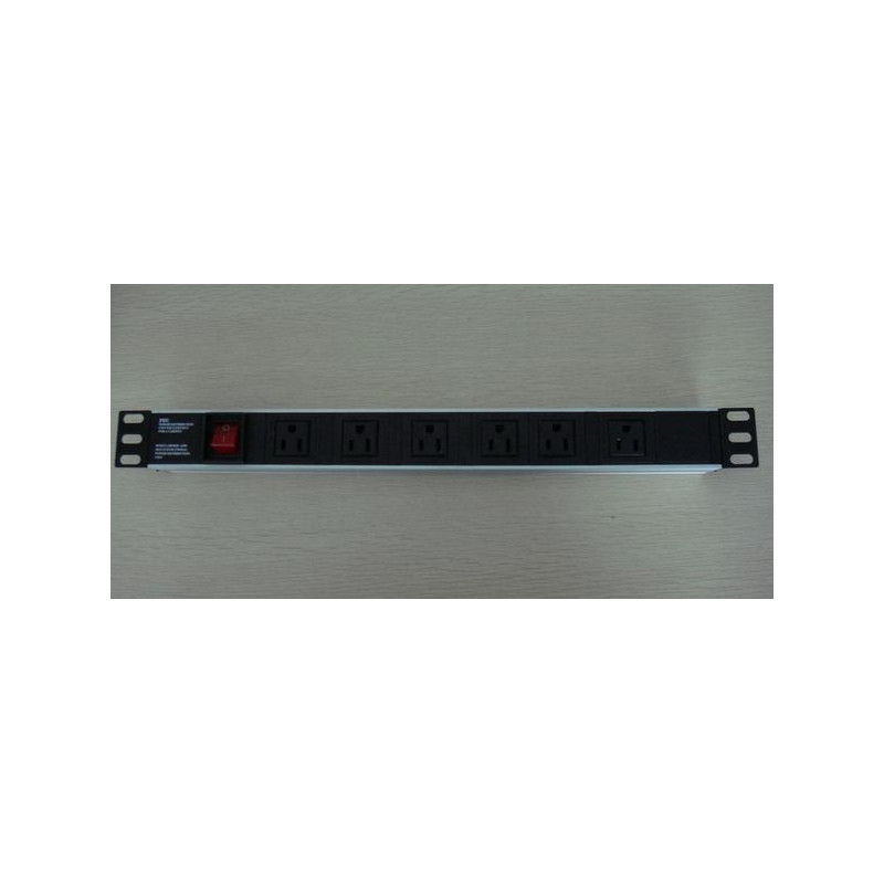 1U  19''  6ways USA PDU with switch
