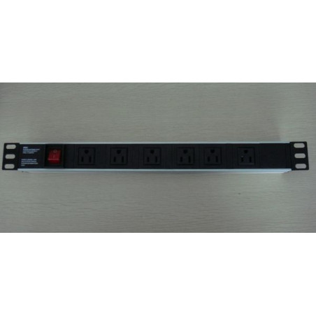 1U  19''  6ways USA PDU with switch
